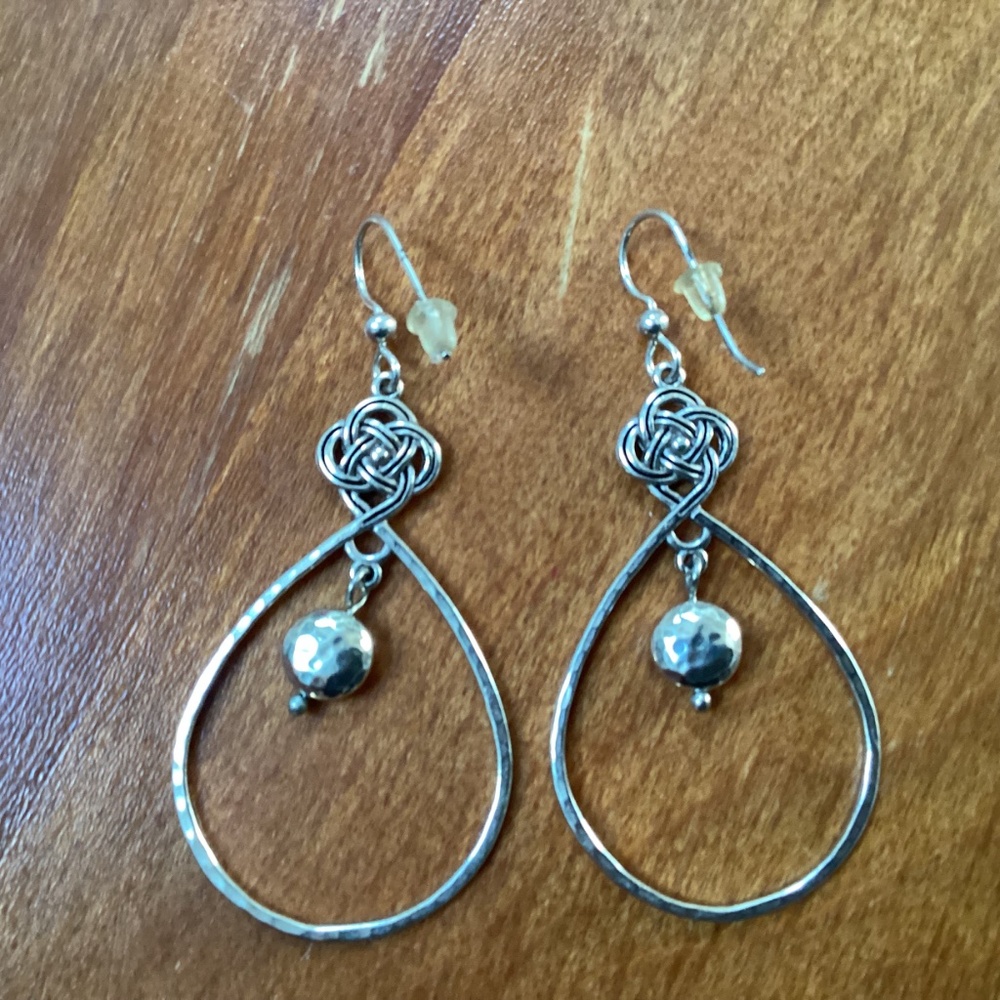 Silver-Tone Dangling/Drop Earrings - image 3